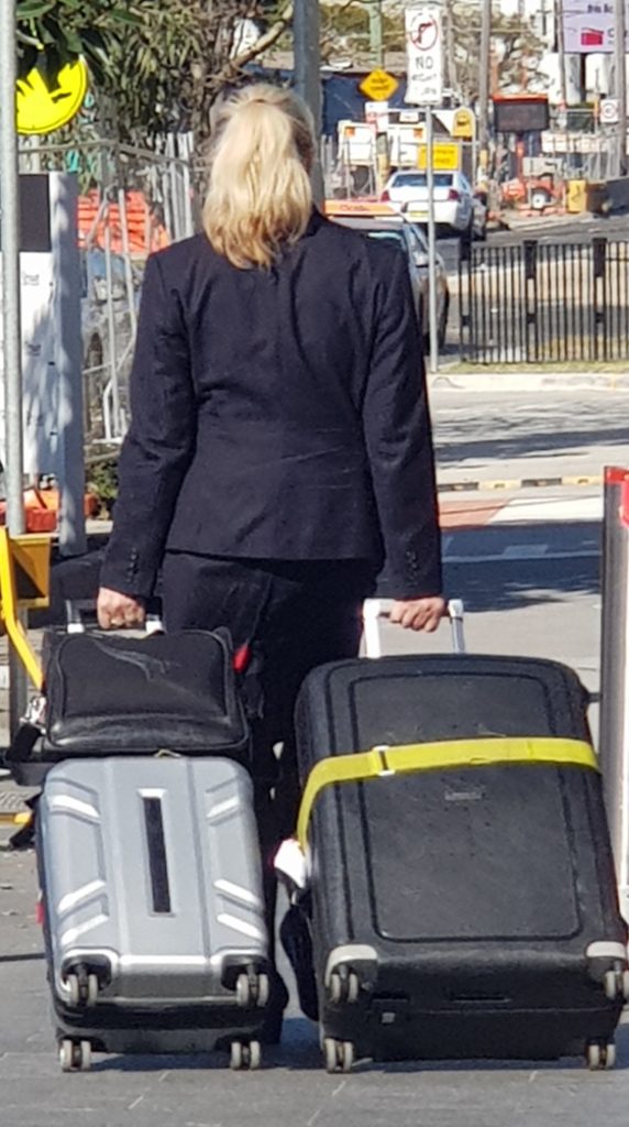 Qantas Staff walking to work